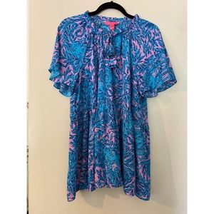 Lilly Pulitzer Zadie Ruffle Top baby doll type.